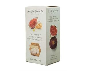 The Fine Cheesse Co - Crackers de aceite de oliva virgen extra, higos y miel 125 g - Caja de: 12 unidades