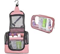 The Fine Living Co. USA - Organizador portátil de Ducha Colgante con 1 Estuche para artículos de tocador, Bolsa de Malla de Secado rápido incluida 1 Gancho de Metal, Dormitorio