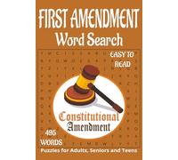The First Amendment inspired/themed word search book.: Book is 6 X 9 inches, 110 pages with 55 Puzzles and 495 words with mostly easy to read print. ... vertically, diagonally, forward, or backward.