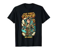 The First Coder Ada Lovelace Steampunk Tech Codificación gráfica Camiseta