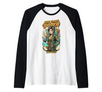 The First Coder Ada Lovelace Steampunk Tech Codificación gráfica Camiseta Manga Raglan