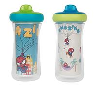 The First Years Marvel - Vasos aislados para niños pequeños a prueba de derrames con boquilla dura resistente a las mordeduras, 9 onzas, 2 unidades