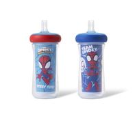 The First Years Spidey and His Amazing Friends Vasos aislados con pajita - Vasos para niρos pequeρos con pajitas y protecciσn DropGuard - Botella
