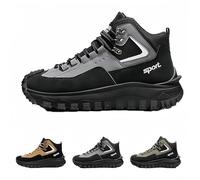 The First Young Shoes Men, The First Young Safety Work Orthopedic Hiking Boots, Mens Outdoor Hiking Safety Work Boots Non Slip Orthopedic Sneakers (Grey,43)
