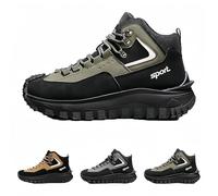 The First Young Shoes Men, The First Young Safety Work Orthopedic Hiking Boots, Mens Outdoor Hiking Safety Work Boots Non Slip Orthopedic Sneakers (Green,48)