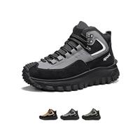 The First Young Shoes Men, Thefirstyoung Steeltoe Boots Safety Work Orthopedic Hiking Boots, Breathable and Durable Boots (Grey,47)