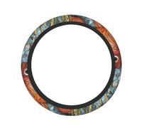 The Fish On The Stone Wall - Funda protectora elástica para volante de coche de 38 cm, antideslizante, elástica, transpirable, de goma suave