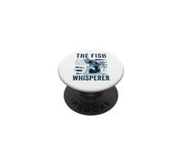 The Fish Whisperer US Flag Funny Fishing PopSockets PopGrip Adhesivo