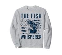 The Fish Whisperer US Flag Funny Fishing Sudadera
