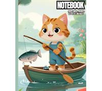 The Fishing Cat's Summer Journal: Fun-Filled 150-Page Ruled Notebook for Kids - Adorable Cat, Watermelon & Nature Theme | 8.5 x 11 Inches