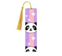 The Five-Pointed Panda - Marcapáginas de madera con impresión de doble cara, 5 piezas, regalos para mujeres para amantes de los libros, accesorios geniales para cuadernos, regalos de cumpleaños para