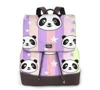 The Five Points Panda - Mochila de viaje de moda para mujer, mochila casual, mochila de cuero estampada para mujer para el trabajo