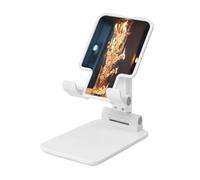 The Flame in The Cup Soporte para teléfono, soporte ajustable para teléfono de escritorio para iPhone, teléfonos celulares y tabletas, portátil, diseño plegable