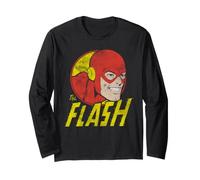 The Flash Big Face Circle Manga Larga