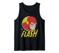 The Flash Logo Comic Hero Circle Rojo Amarillo Velocidad Camiseta sin Mangas