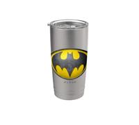 The Flash Movie Batman Logo Black and Yellow Vaso térmico de acero inoxidable de doble pared