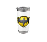 The Flash Movie Batman Logo Black and Yellow Vaso térmico de acero inoxidable de doble pared