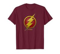 The Flash Movie Flash Symbol Camiseta, Hombre, Granate, S