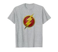 The Flash Movie Flash Symbol Camiseta, Hombre, Gris Jaspeado, 4XL