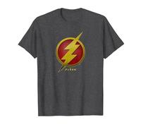 The Flash Movie Flash Symbol Camiseta, Hombre, Jaspeado Oscuro, 4XL