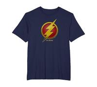 The Flash Movie Flash Symbol Camiseta, Hombre Tallas Grandes, Azul Marino, 2X Alto