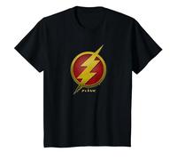 The Flash Movie Flash Symbol Camiseta, Niños, Negro, 12 años
