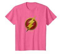 The Flash Movie Flash Symbol Camiseta, Niños, Rosa Jaspeado, 2 años
