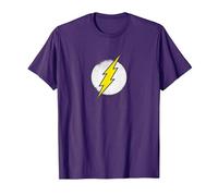 The Flash Rough Flash Logo Camiseta, Hombre, Morado, 3XL