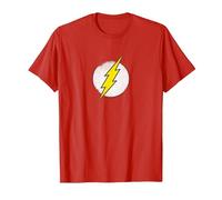 The Flash Rough Flash Logo Camiseta, Hombre, Rojo, S