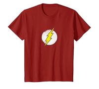 The Flash Rough Flash Logo Camiseta, Niños, Arándano, 12 años