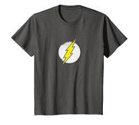 The Flash Rough Flash Logo Camiseta, Niños, Asfalto, 12 años