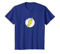 The Flash Rough Flash Logo Camiseta, Niños, Azul Real, 10 años