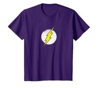 The Flash Rough Flash Logo Camiseta, Niños, Morado, 12 años
