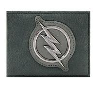 The Flash Zoom Hunter Zolomon Traje Insignia Metal Bolt Billetera/Cartera Bi-Fold ID & Tarjetero, Negro