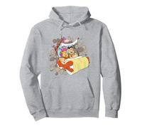 The Flintstones Coming Through Sudadera con Capucha, Unisex para Adultos, Gris Jaspeado, L