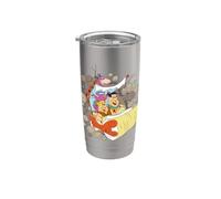 The Flintstones Coming Through Vaso térmico de acero inoxidable de doble pared