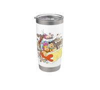 The Flintstones Coming Through Vaso térmico de acero inoxidable de doble pared