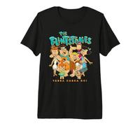 The Flintstones Family and House Background Camiseta Premium