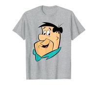 The Flintstones Fred Face Camiseta, Hombre, Gris Jaspeado, 4XL
