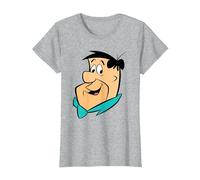 The Flintstones Fred Face Camiseta, Mujer, Gris Jaspeado, XXL