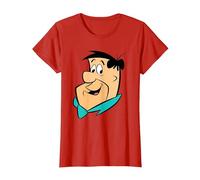 The Flintstones Fred Face Camiseta, Mujer, Rojo, 3XL