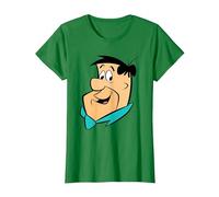 The Flintstones Fred Face Camiseta, Mujer, Verde Kelly, XS