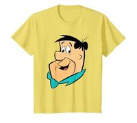 The Flintstones Fred Face Camiseta, Niños, Limón, 12 años