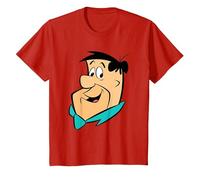 The Flintstones Fred Face Camiseta, Niños, Rojo, 4 años