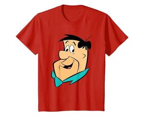 The Flintstones Fred Face Camiseta, Niños, Rojo, 4 años