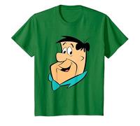 The Flintstones Fred Face Camiseta, Niños, Verde Kelly, 12 años