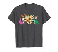 The Flintstones Fred Wilma Barney Group Photo Camiseta, Hombre, Jaspeado Oscuro, 6XL