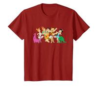 The Flintstones Fred Wilma Barney Group Photo Camiseta, Niños, Arándano, 3 años
