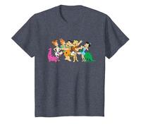 The Flintstones Fred Wilma Barney Group Photo Camiseta, Niños, Azul Jaspeado, 2 años