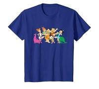 The Flintstones Fred Wilma Barney Group Photo Camiseta, Niños, Azul Real, 2 años